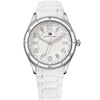 Buy Tommy Hilfiger Ladies White Rubber Strap Watch 1781058 online