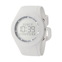 Buy Juicy Couture Ladies Digital Alarm White Rubber Strap Watch 1900880 online