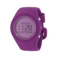 Buy Juicy Couture Ladies Digital Alarm Purple Rubber Strap Watch 1900882 online