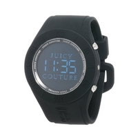 Buy Juicy Couture Ladies Digital Alarm Black Rubber Strap Watch 1900884 online