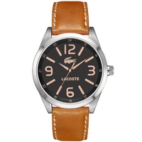 Buy Lacoste Gents Montreal Brown Leather Strap Watch 2010617 online