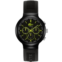 Buy Lacoste Gents Borneo Chronograph Black Rubber Strap Watch 2010650 online