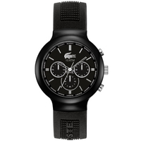 Buy Lacoste Gents Borneo Chronograph Black Rubber Strap Watch 2010651 online