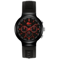 Buy Lacoste Gents Borneo Chronograph Black Rubber Strap Watch 2010652 online