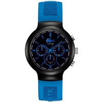 Buy Lacoste Gents Borneo Chronograph Blue Rubber Strap Watch 2010654 online