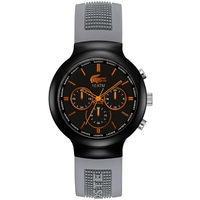 Buy Lacoste Gents Borneo Chronograph Grey Rubber Strap Watch 2010655 online