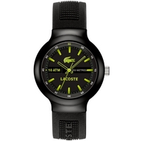 Buy Lacoste Gents Borneo Black Rubber Strap Watch 2010656 online