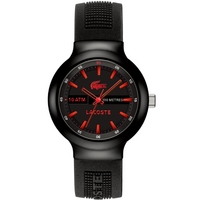 Buy Lacoste Gents Borneo Black Rubber Strap Watch 2010660 online