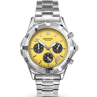Buy Sekonda Gents Chronograph Yellow Dial Watch 3380 online