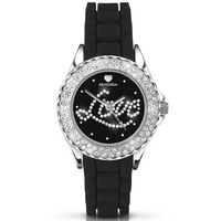 Buy Sekonda Ladies Party Time Black Rubber Strap Watch 4610 online