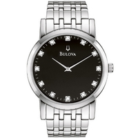 Buy Bulova Gents Diamonds Stainess Steel Bracelet Watch 96D106 online