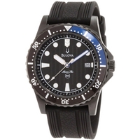 Buy Bulova Gents Marine Star Black Rubber Strap Watch 98B159 online