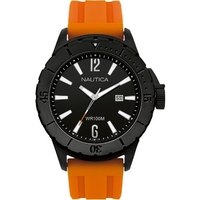 Buy Nautica Gents Orange Rubber Strap Watch A15602 online