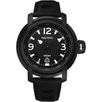 Buy Nautica Gents Black Rubber Strap Watch A17556 online