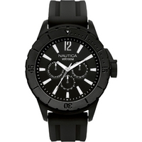 Buy Nautica Gents Black Rubber Strap Watch A17594 online