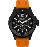 Buy Nautica Gents Orange Rubber Strap Watch A17595 online