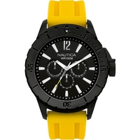 Buy Nautica Gents Yellow Rubber Strap Watch A17596 online