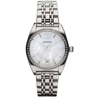 Buy Emporio Armani Ladies Stone Set Steel Bracelet Watch AR0379 online