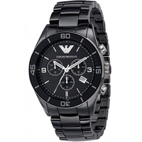 Buy Emporio Armani Black Ceramica Chrono Watch AR1421 online