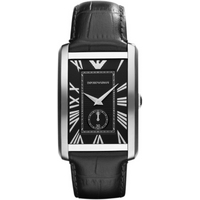 Buy Emporio Armani Black Leather Strap Watch AR1604 online