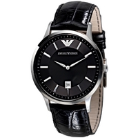 Buy Emporio Armani Gents Leather Strap Watch AR2411 online