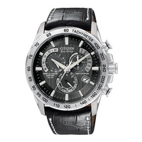 Buy Citizen Gents Eco Drive Atomic Chronograph Strap Watch AT4000-02E online