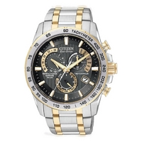 Buy Citizen Gents Eco Drive Atomic Chronograph Bracelet Watch AT4004-52E online