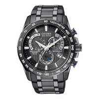 Buy Citizen Gents Eco Drive Atomic Chronograph Bracelet Watch AT4007-54E online