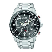 Buy Citizen Gents Eco Drive Atomic Chronograph Bracelet Watch AT4008-51E online