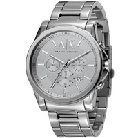 Buy Armani Exchange Gents Smart Silver Tone Bracelet Chronograph Watch AX2058 online