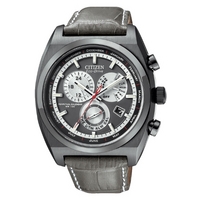 Buy Citizen Gents Calibre 8700 Grey Leather Strap Watch BL8127-02E online