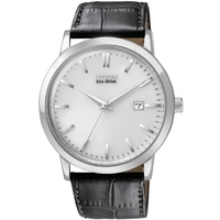 Buy Citizen Gents Eco Drive Black Leather Strap Watch BM7190-05A online