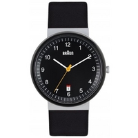 Buy Braun Gents Black Leather Strap Watch BN0032BKSLBKG online