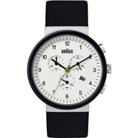 Buy Braun Gents Black Leather Chronograph Watch BN0035WHSLBKG online