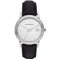 Buy Burberry Gents The City Classic Black Leather Strap Watch BU9008 online