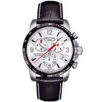 Buy Certina Gents Black Leather Strap Chronograph Watch C0016172603700 online