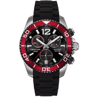 Buy Certina Gents Black Rubber Chronograph Watch C0134172705700 online