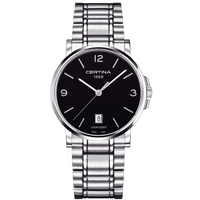 Buy Certina Gents Silver Tone Bracelet Black Dial Watch C0174101105700 online