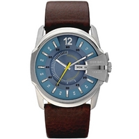 Buy Diesel Gents Master Chief Brown Leather Strap Watch DZ1399 online