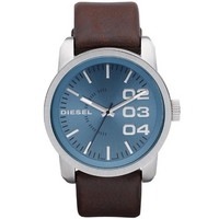 Buy Diesel Gents Franchise Brown Leather Strap Watch DZ1512 online