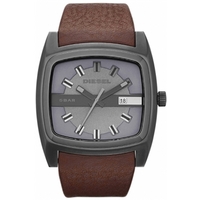 Buy Diesel Gents Mr Red Brown Leather Strap Watch DZ1553 online