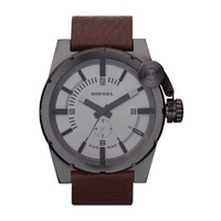 Buy Diesel Gents Bad Company Brown Leather Strap Watch DZ4238 online