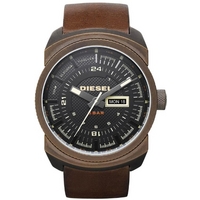 Buy Diesel Gents F-Stop Brown Leather Stap Watch DZ4239 online