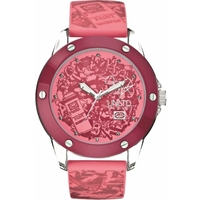 Buy Marc Ecko Ladies Pink Rubber Patterned Strap Watch E09530G5 online