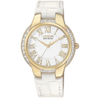 Buy Citizen Ladies Ciena White Leather Strap Watch EM0092-01A online