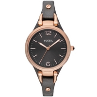 Buy Fossil Ladies Georgia Grey Leather Strap Watch ES3077 online