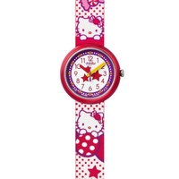 Buy Flik Flak Girls Hello Kitty Sugar World Material Strap Watch FLN060 online