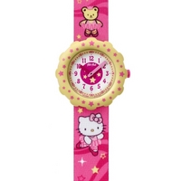 Buy Flik Flak Girls Hello Kitty Dancer Material Strap Watch FLS012 online