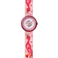 Buy Flik Flak Girls Pink Peacock Material Strap Watch FPN052 online