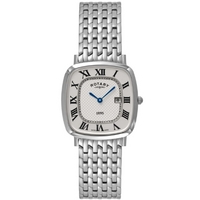 Buy Rotary Gents Ultra-Slim Square1895 Bracelet Watch Silver GB08100-21 online